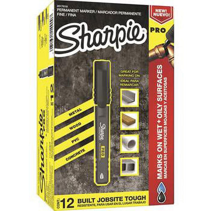 Sharpie Permanent Marker, Fine, Black, 2 Count