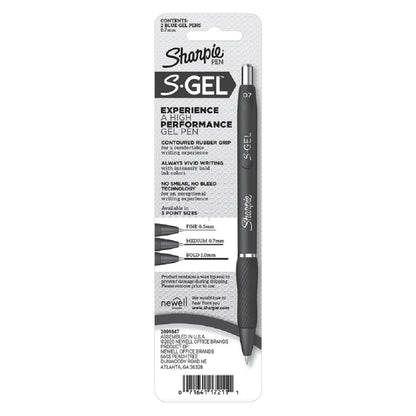 Sharpie S-Gel Blue Retractable Gel Pen, 2 count