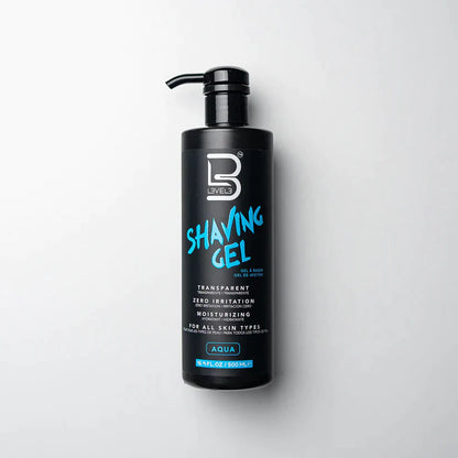 LEVEL3 SHAVING GEL AQUA  16.9OZ