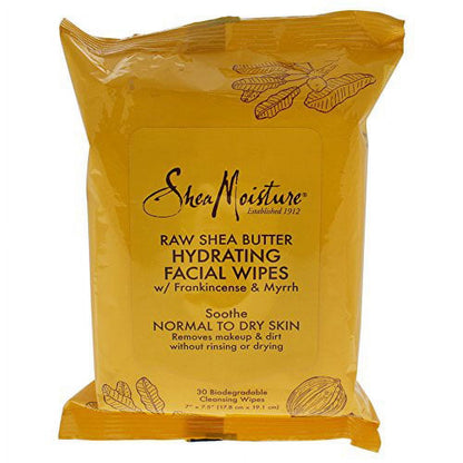 S/M RAW SHEA FACE WIPES    30CT