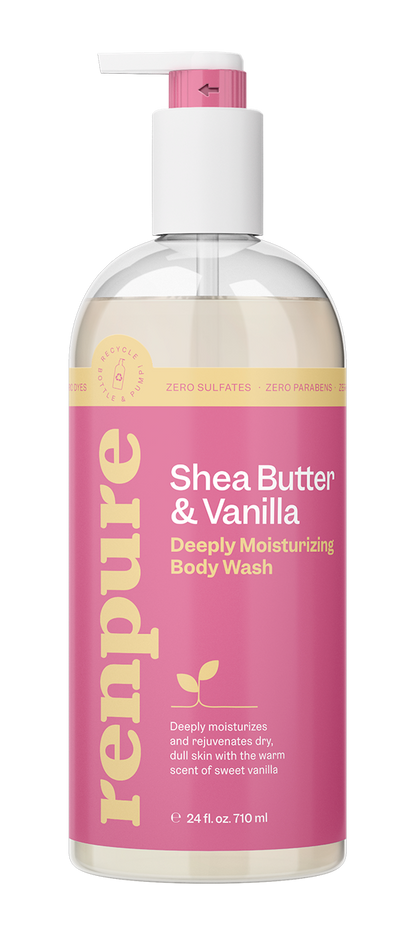 Renpure Body Wash Shea Butter And Vanilla Hydrating 24oz