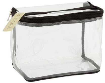 Sicara Clear Cosmetic Bag Oval Train Case (5.5X7.5X4)