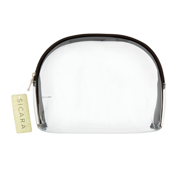 Sicara Clear Cosmetic Bag Oval Purse (4.75X6X2)