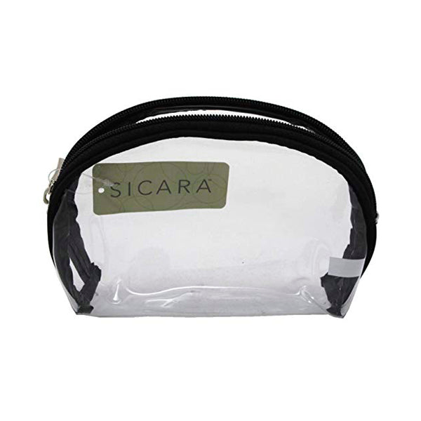 Sicara Clear Cosmetic Bag Oval Purse (4.75X6X2)