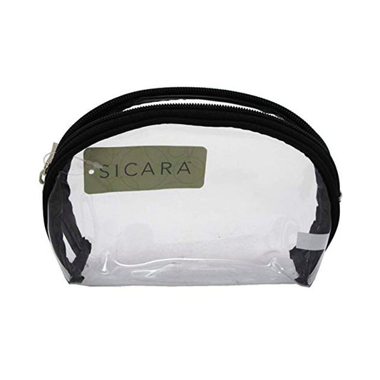 Sicara Clear Cosmetic Bag Oval Purse (4.75X6X2)