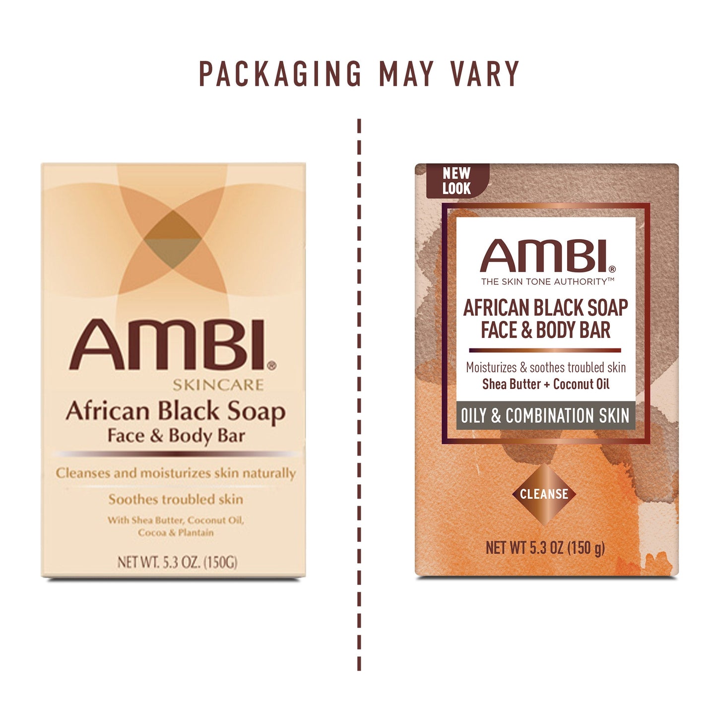 Ambi Face & Body Bar African Black Soap Oily/Combo 5.3oz