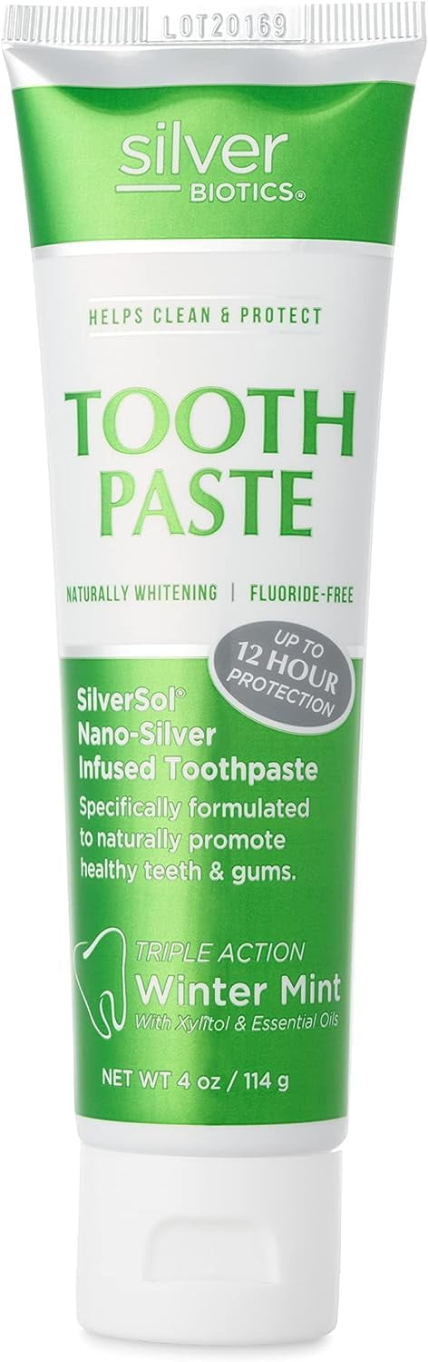 SILVER BIOTICS TOOTHPASTE,WINTER MINT