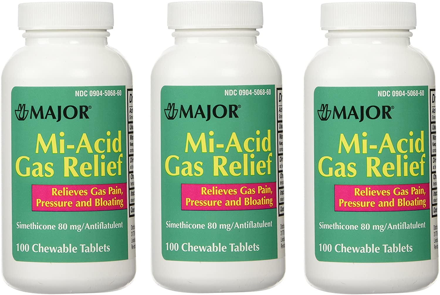 MI-ACID 80MG ANTIGAS CHEW 100CT MAJOR