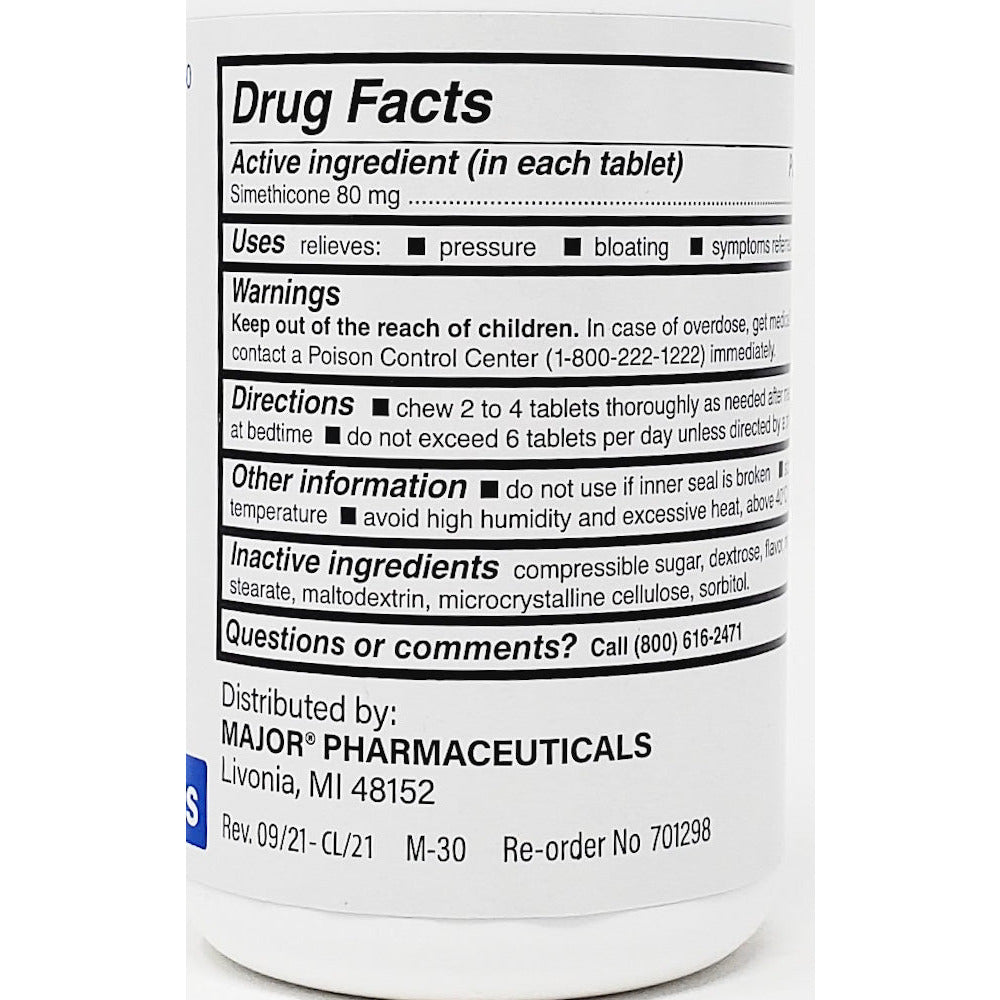 SIMETHICONE CW 80MG 100