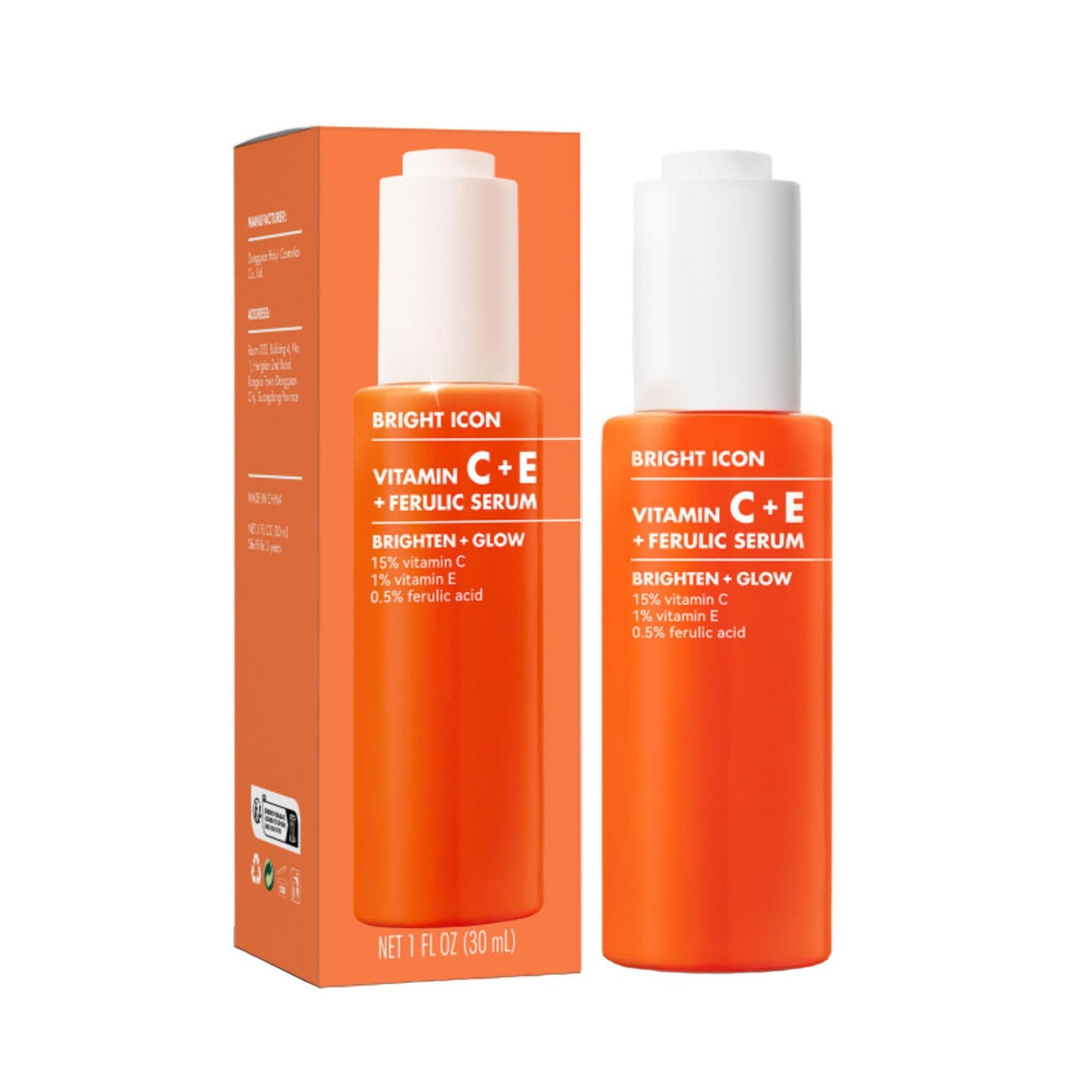 e.l.f. SKIN Bright Icon Vitamin C + E + Ferulic Face Serum, 1 oz