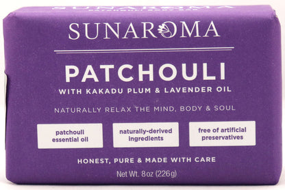 SUNAROMA PATCHOULI OIL SOAP 8OZ