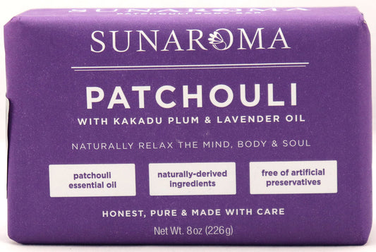 SUNAROMA PATCHOULI OIL SOAP 8OZ