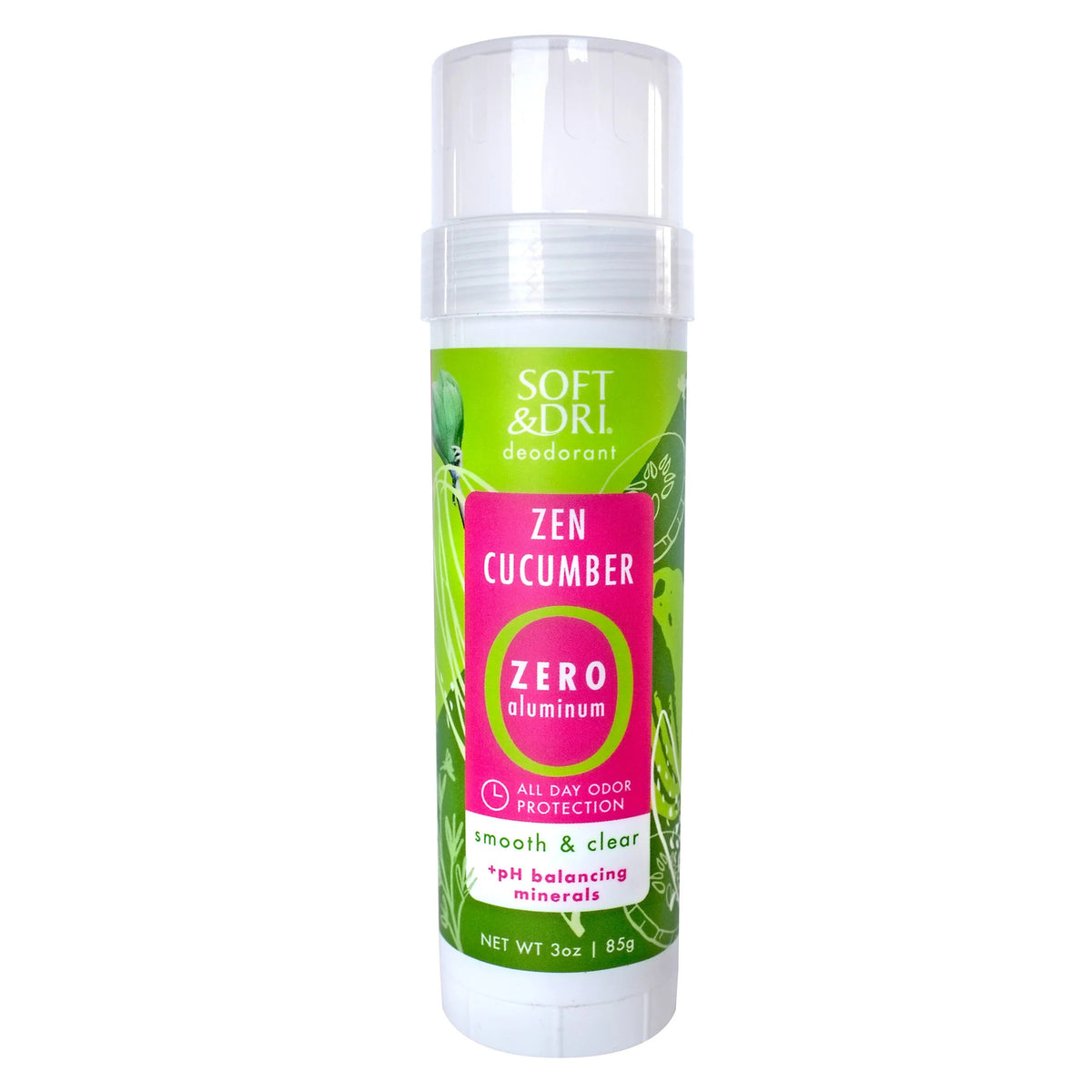 Soft & Dri Deodorant Zen Cucumber Zero Aluminum 3oz