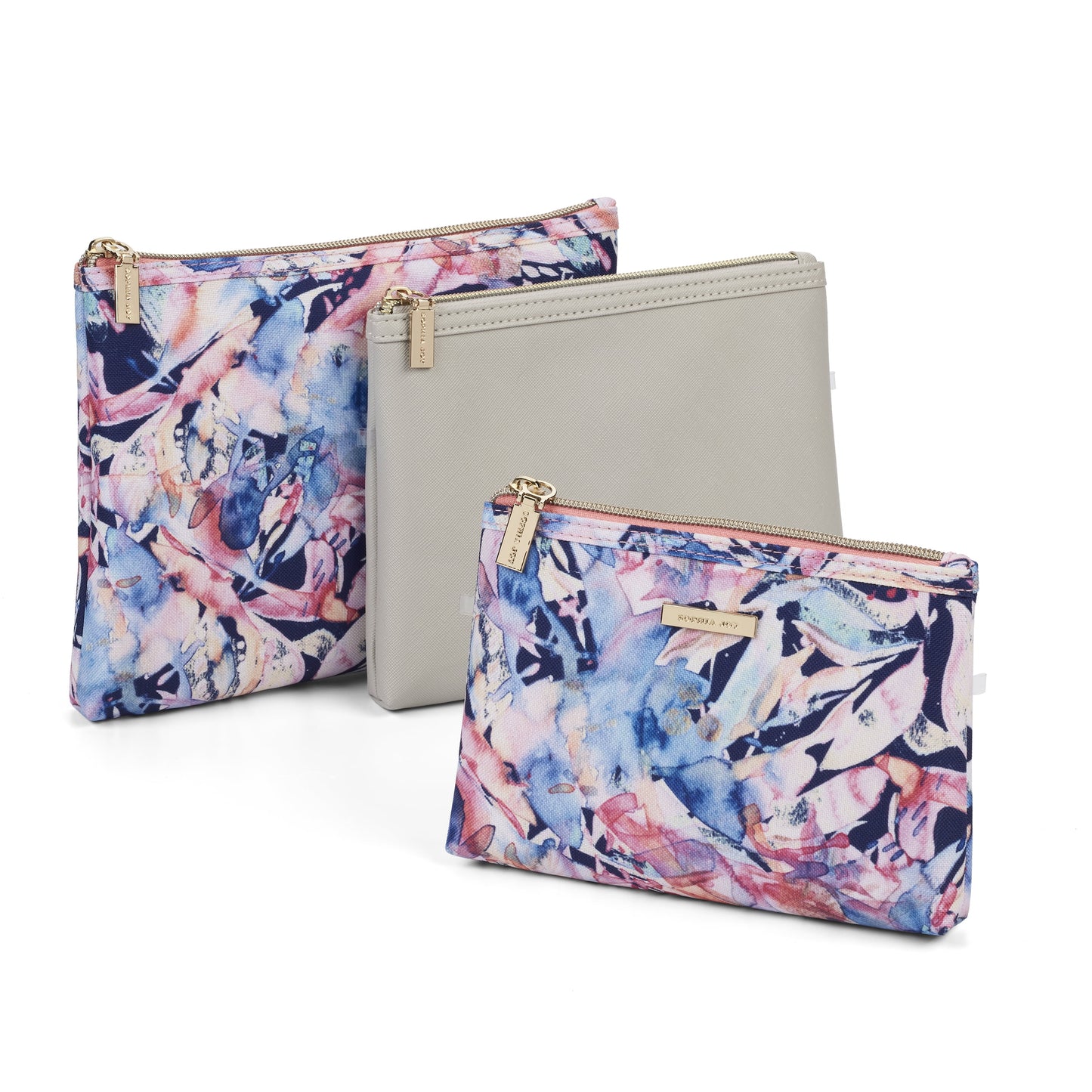 Sophia Joy 3-Piece Individual Travel Makeup & Accessory Pouches