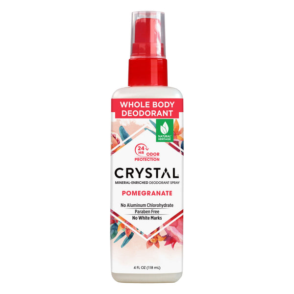Crystal Deodorant Spray 4oz Pomegranate