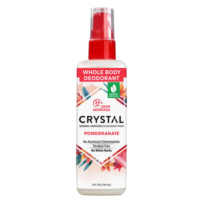 Crystal Deodorant Spray 4oz Pomegranate