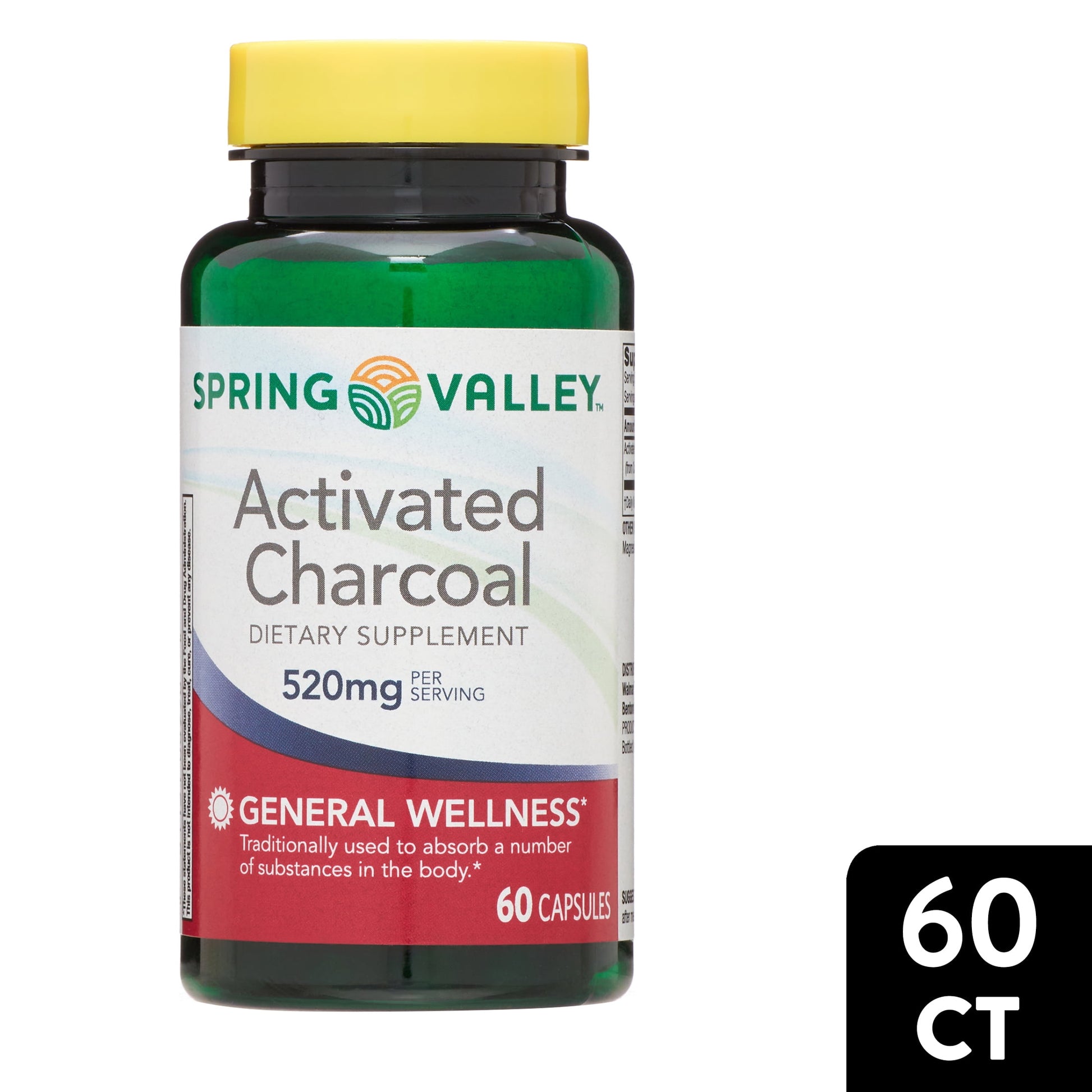 CHARCOAL ACT VEG 520MG CAPS 60CT MASON