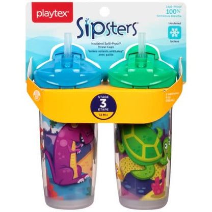 Playtex Blippi Stage 3 Straw Insulated Cups 9oz 2 Pack