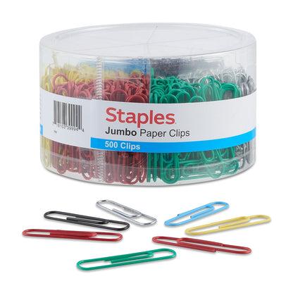 CLi Vinyl Coated Standard Paper Clips With Reusable Box - Assorted Brights, 150 count