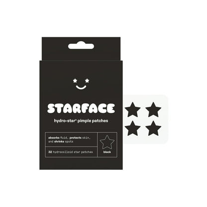 STARFACE Hydro-Star Pimple Patches - Black Star, 32 count