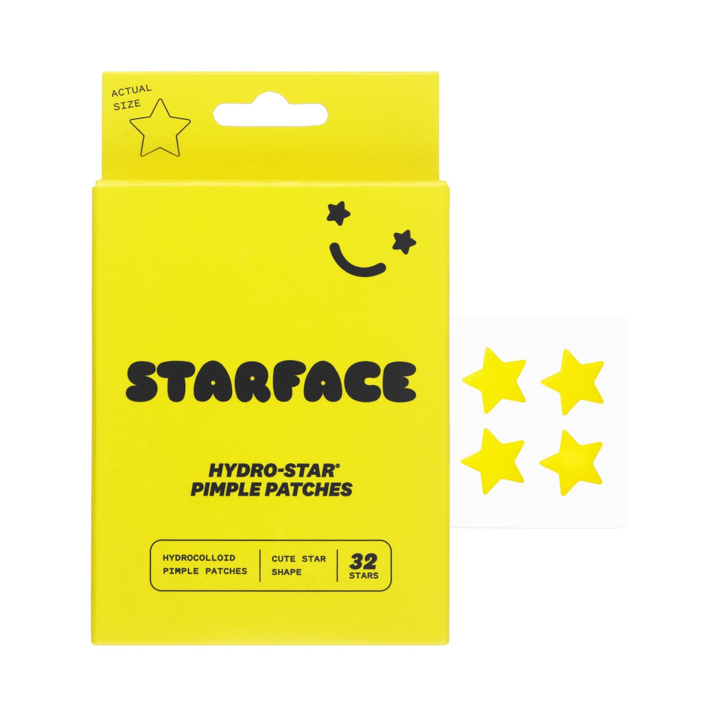 STARFACE Hydro-Star Pimple Patches - Yellow Star, 32 count