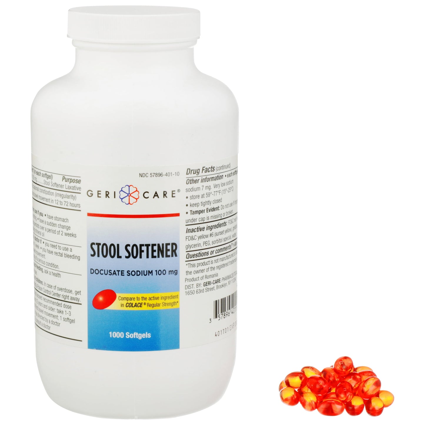 GNP STOOL SOFTENER 100MG SOFTGEL 250CT