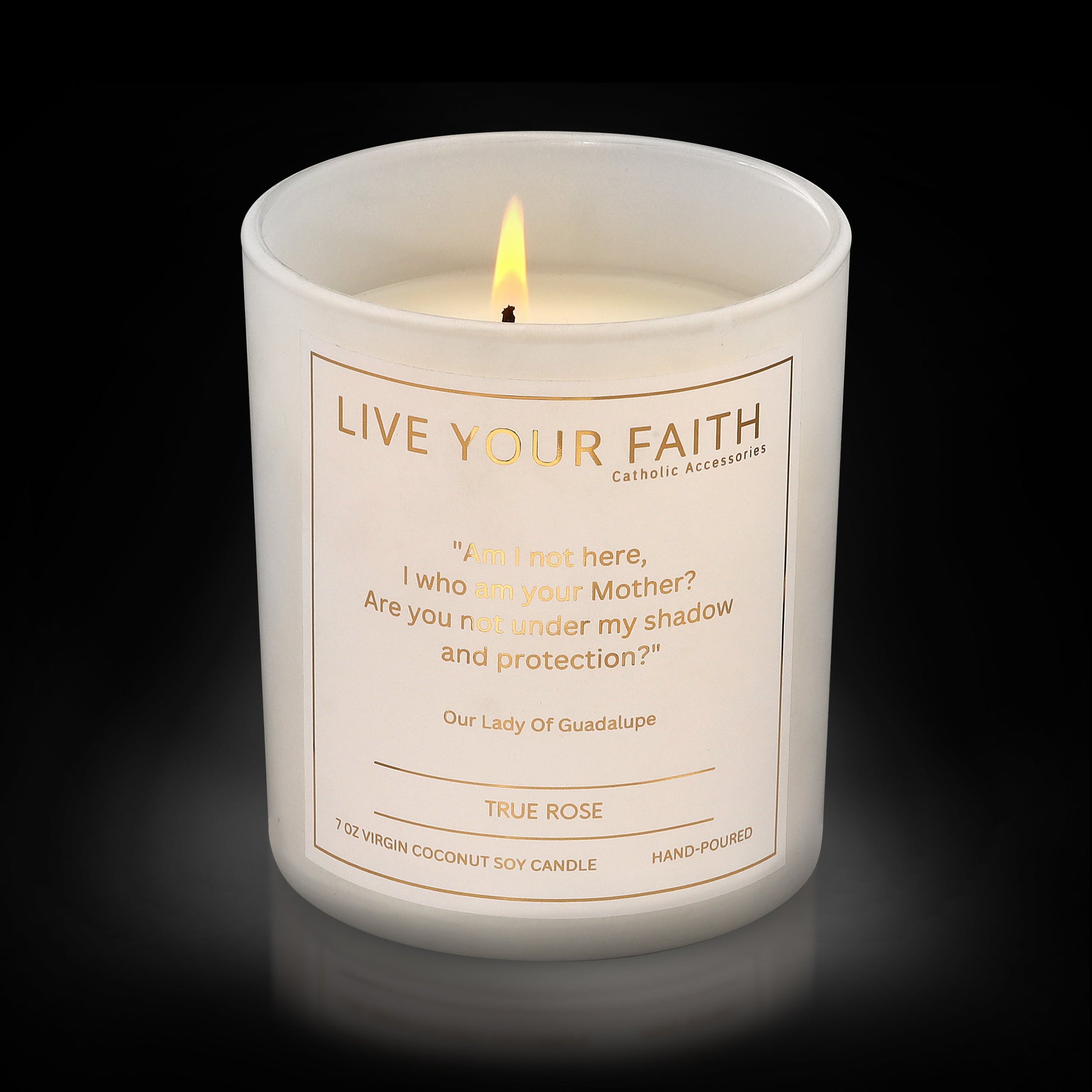 Star Candle Prayer Candle, 8in - Virgin of Guadalupe
