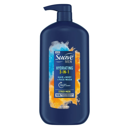 SUAVE MEN BODY WASH LQ 18OZ 3IN1