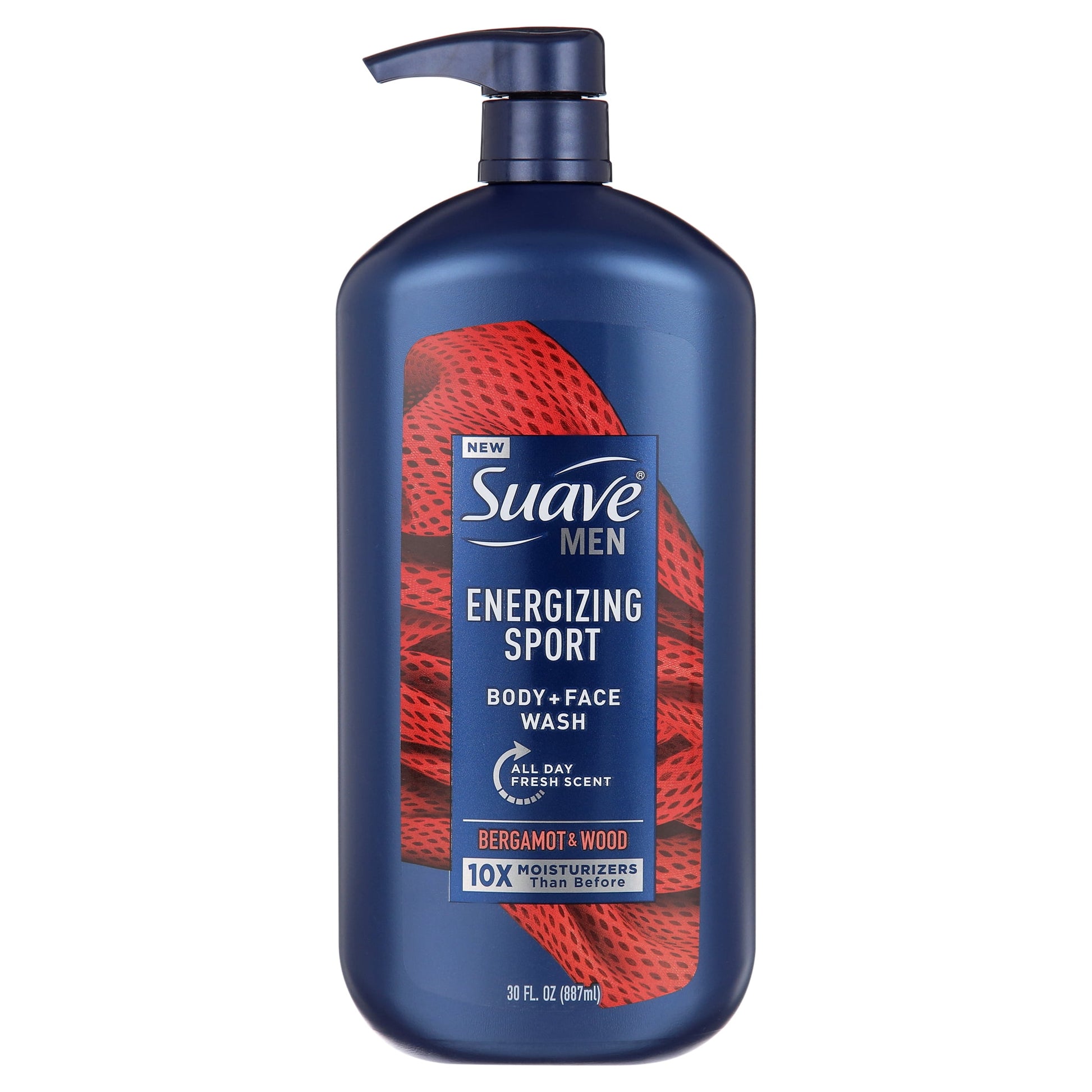 Suave Body + Face Wash Men 18oz Energizing Bergamot +Wood