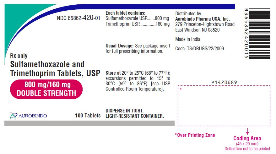 SULFA/TMP TB 800-160MG 100