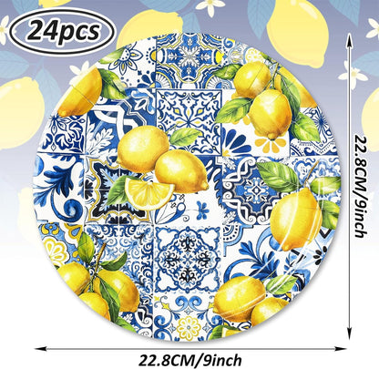 SENSATIONS Premium Paper Dinner Plates - Soft Yellow, 10 count