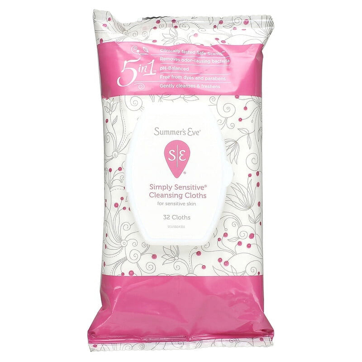 Summer's Eve On-the-Go Simply Sensitive Cleansing Cloth, 5 count
