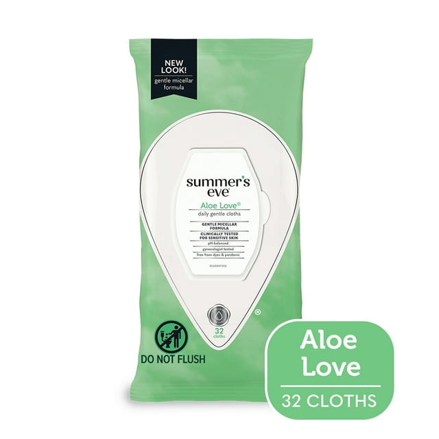 SUMMERS EVE ALOE LOVE CLNSING WIPES 32CT