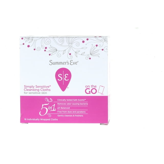 Summer's Eve On-the-Go Simply Sensitive Cleansing Cloth, 5 count
