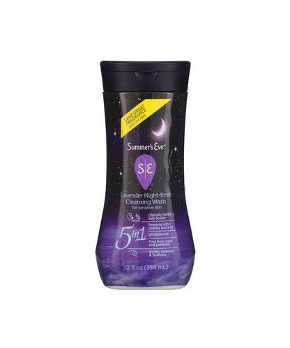 Summers Eve Cleansing Wash 12oz 5-In-1 Night-Time Lavendr