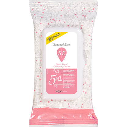 SUMMERS EVE CLEANSING CLOTH FLORAL 32CT