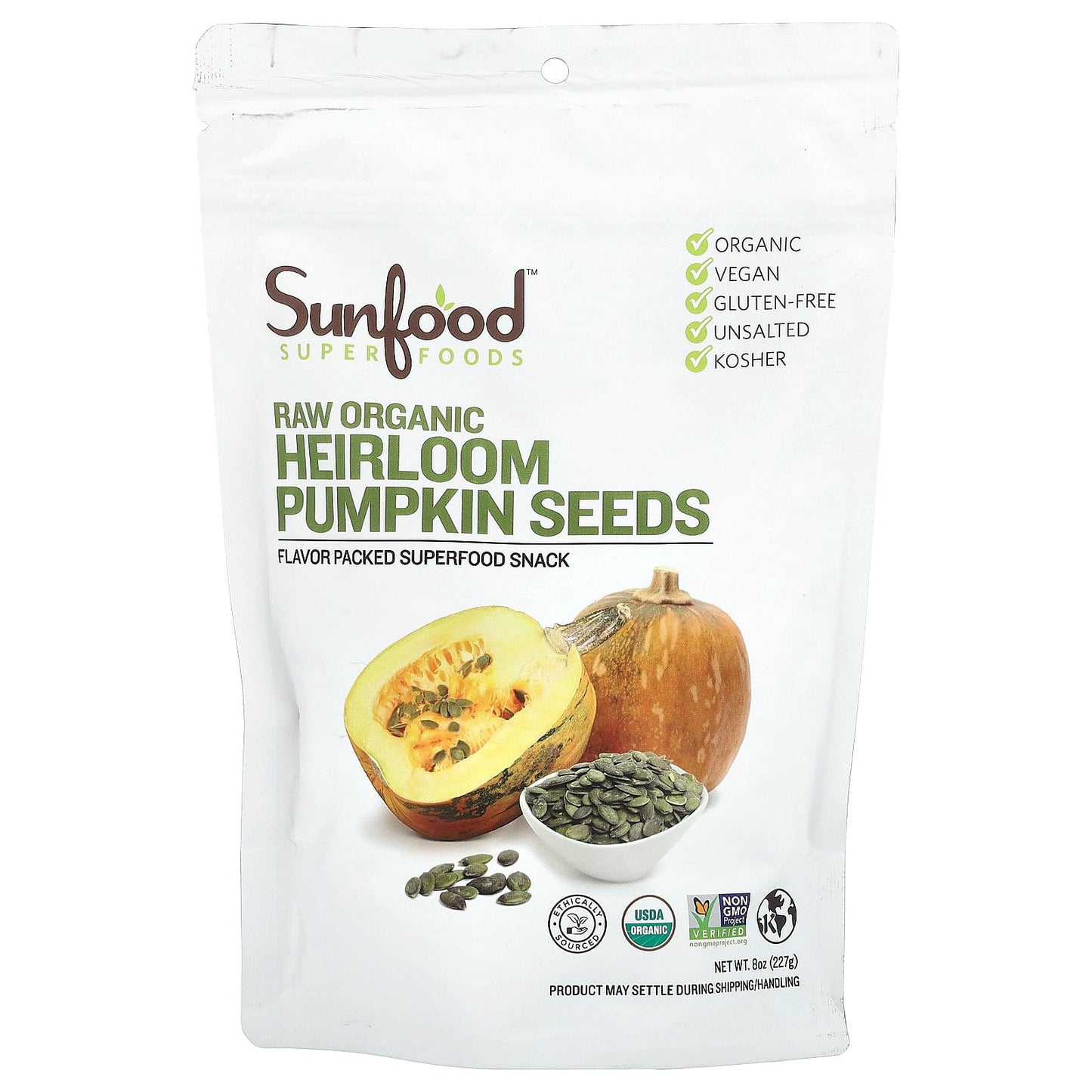 SUNFOOD HEIRLOOM PMPKN SD,OG2,RAW