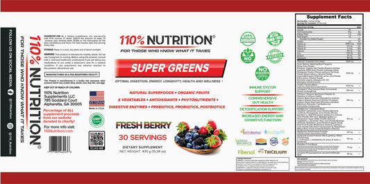 CF SUPER GREENS PW 280GM BERRY