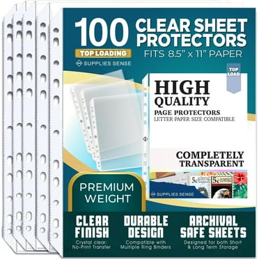 Ava Clear Sheet Protectors, 10 count