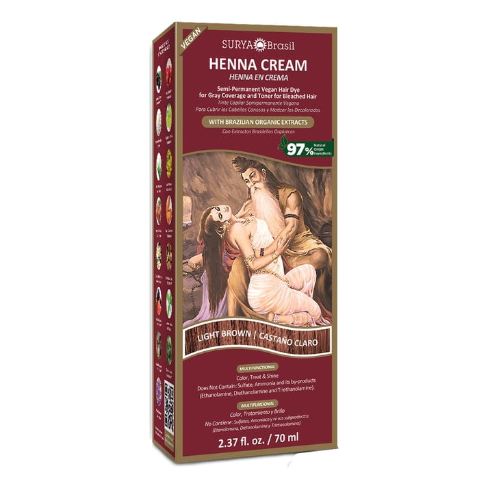 SURYA BRASIL HENNA CREAM,LIGHT BROWN