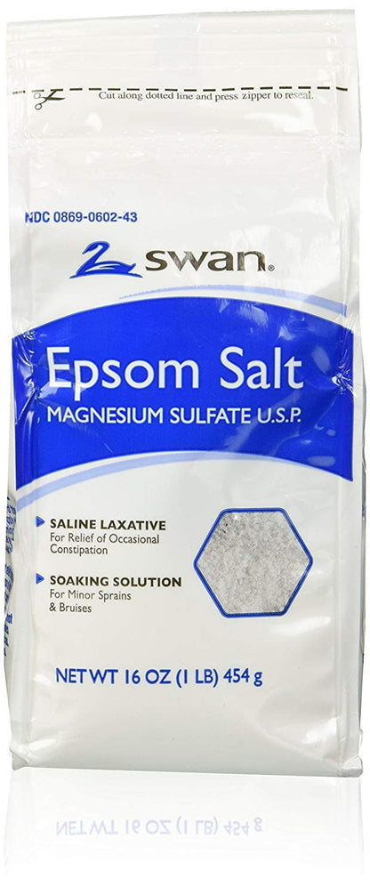SWAN 1LB EPSOM SALT 12X16OZ