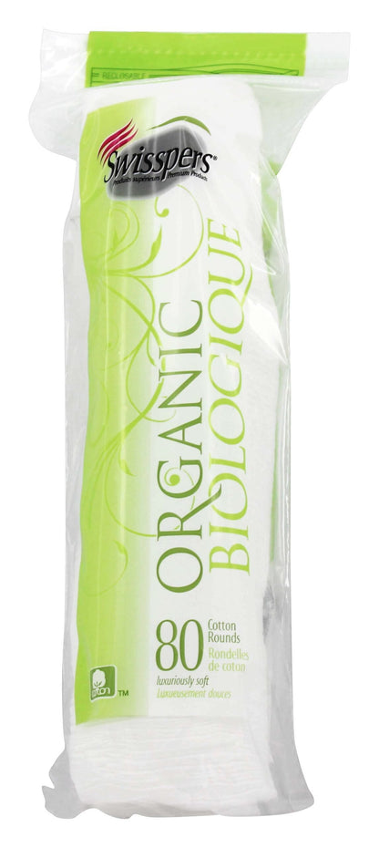 Swisspers Cotton Rounds Organic 80 Count