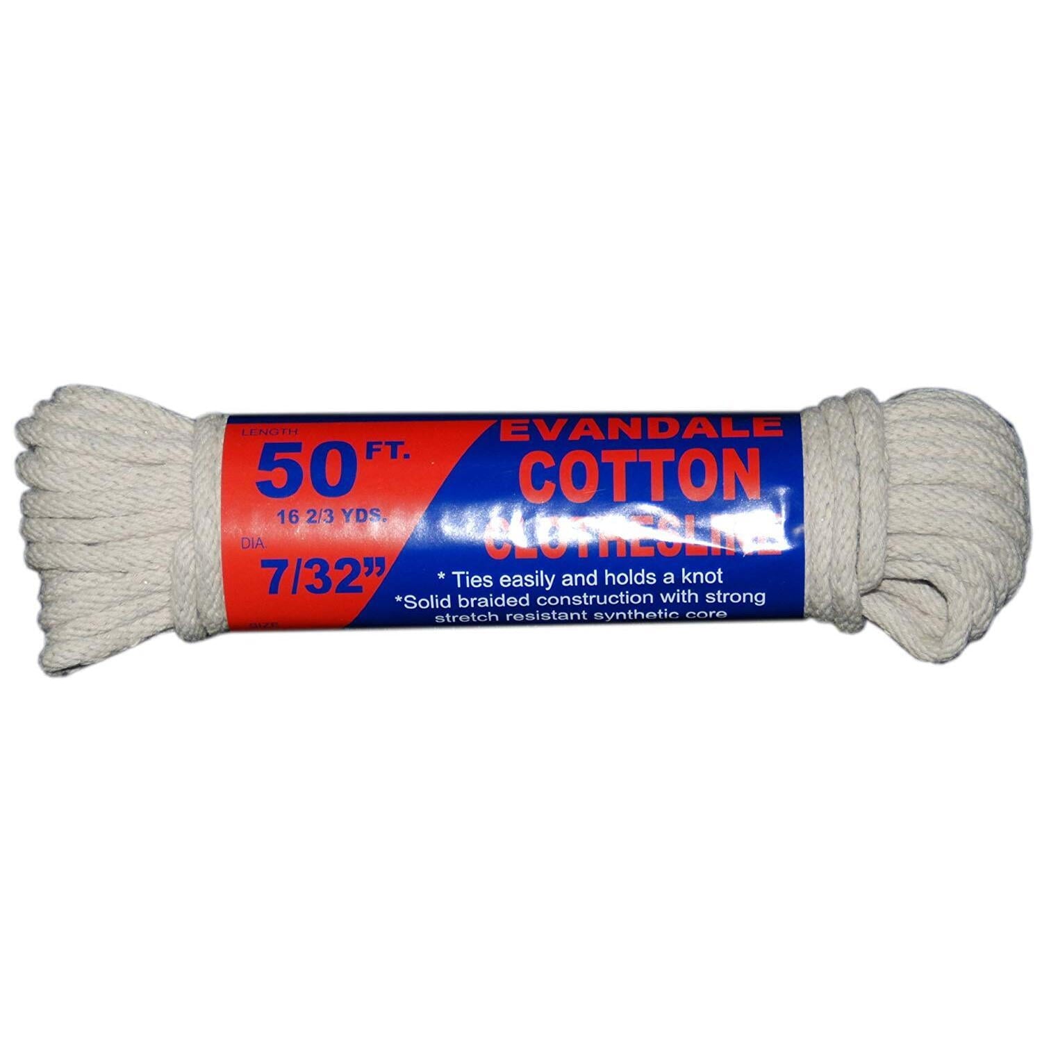 TW Evans Cordage 100 FT Cotton Clothesline Rope