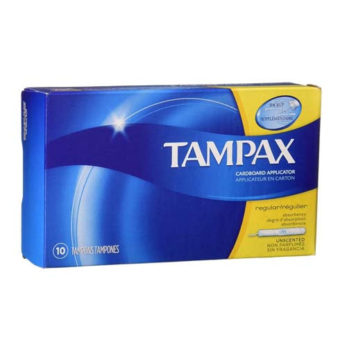 Tampax Tampons Regular 10 Count Unscented