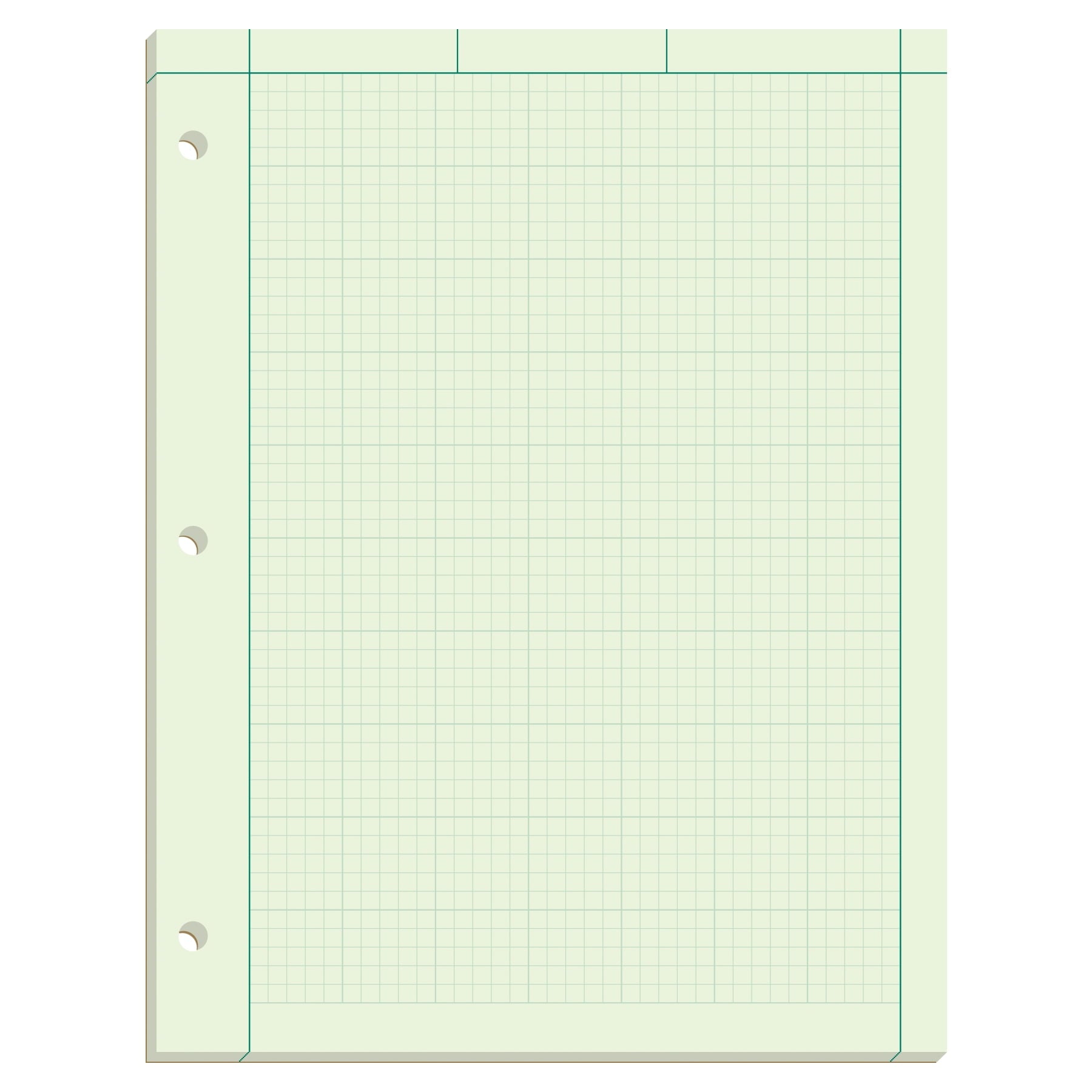 Ampad® Graph Pad, Glue Top, Graph Rule ( 4x 4), 50 Sheets