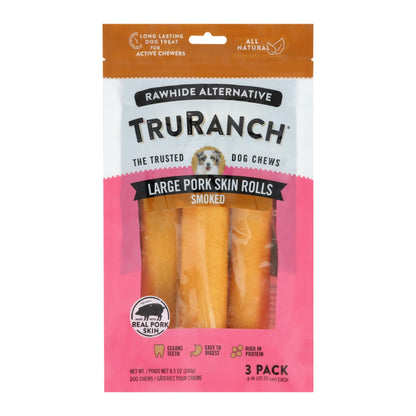 TruRanch 9" Rawhide Alternative Collagen Rolls for Dogs, 3 count