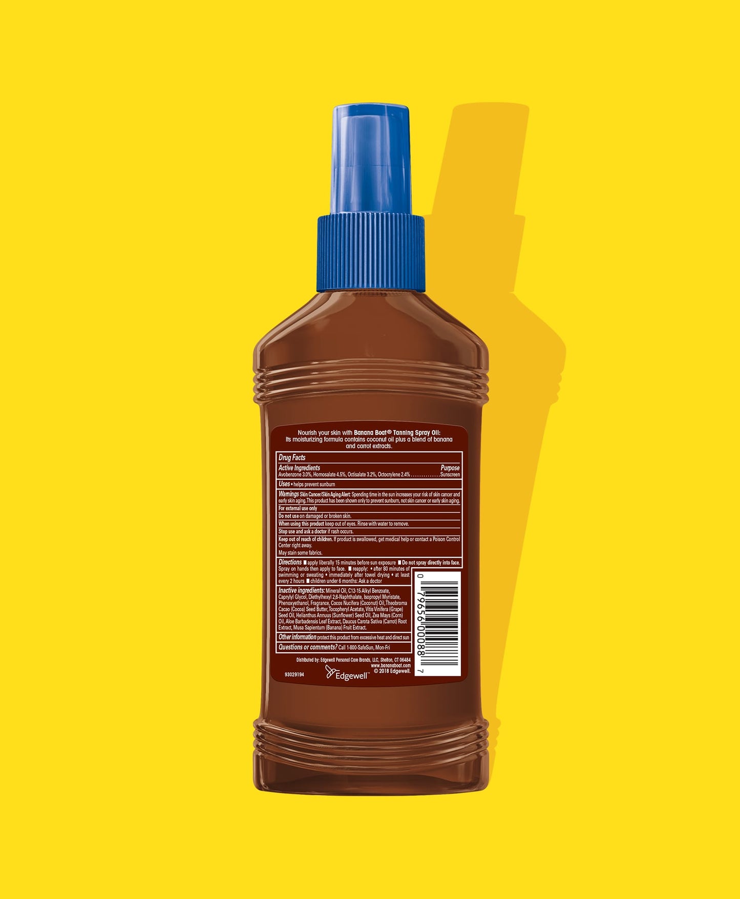 Banana Boat Spf#8 Dry Oil Spray With Coconut Oil 6oz
