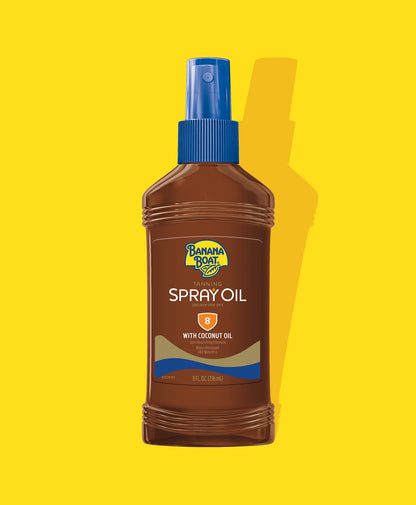 Banana Boat Spf#08 Spray Oil Pump 8oz Water Resistant