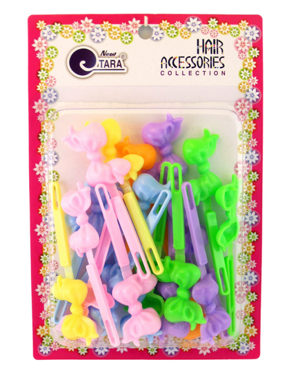BARETTES KIDS MED BOW ASST 2CT