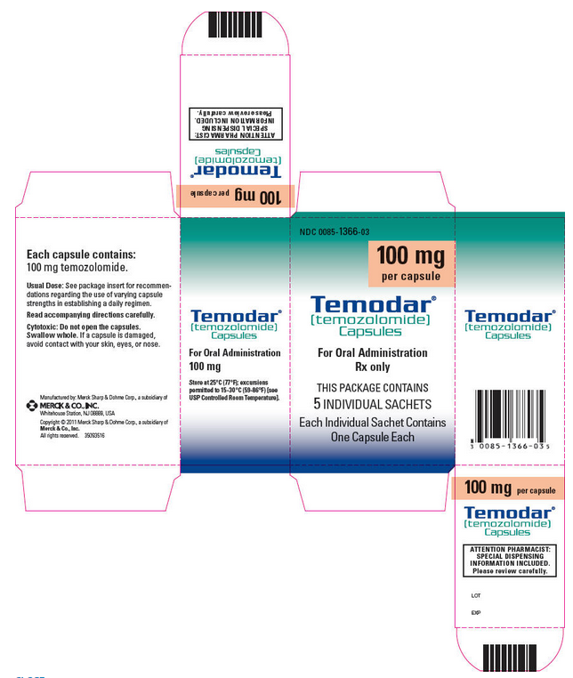 TEMOZOLOMIDE CP 100MG 14
